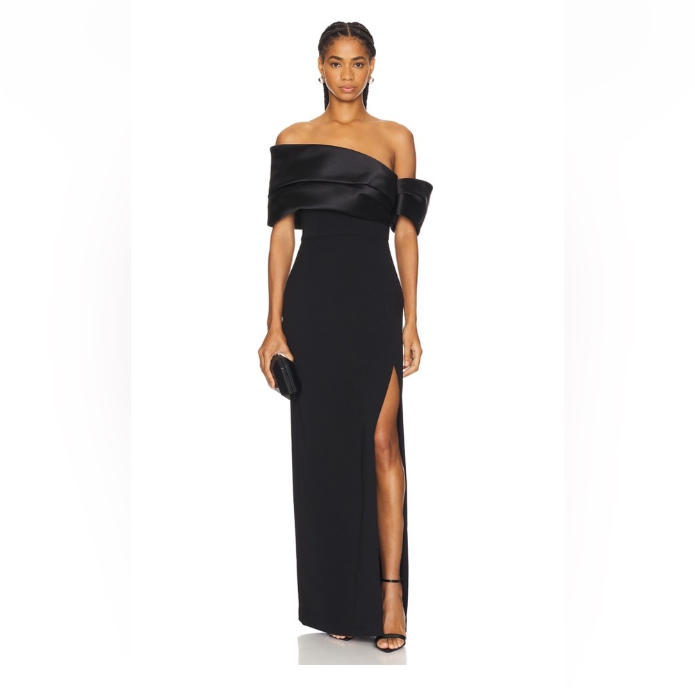 Solace London Black Alexis Gown